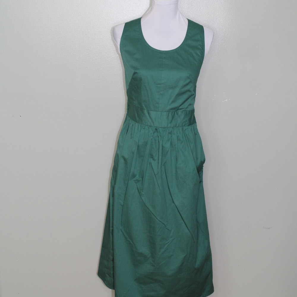 everlane women criss cross dress size 0 green